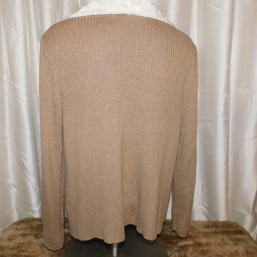 Alfred Dunner Cardigan Crocodile Print Open Front - image 5